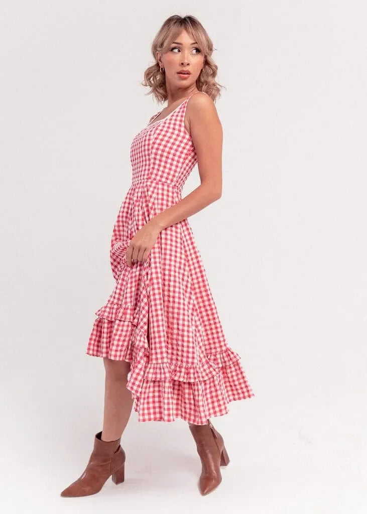 Daze Dress Red Gingham