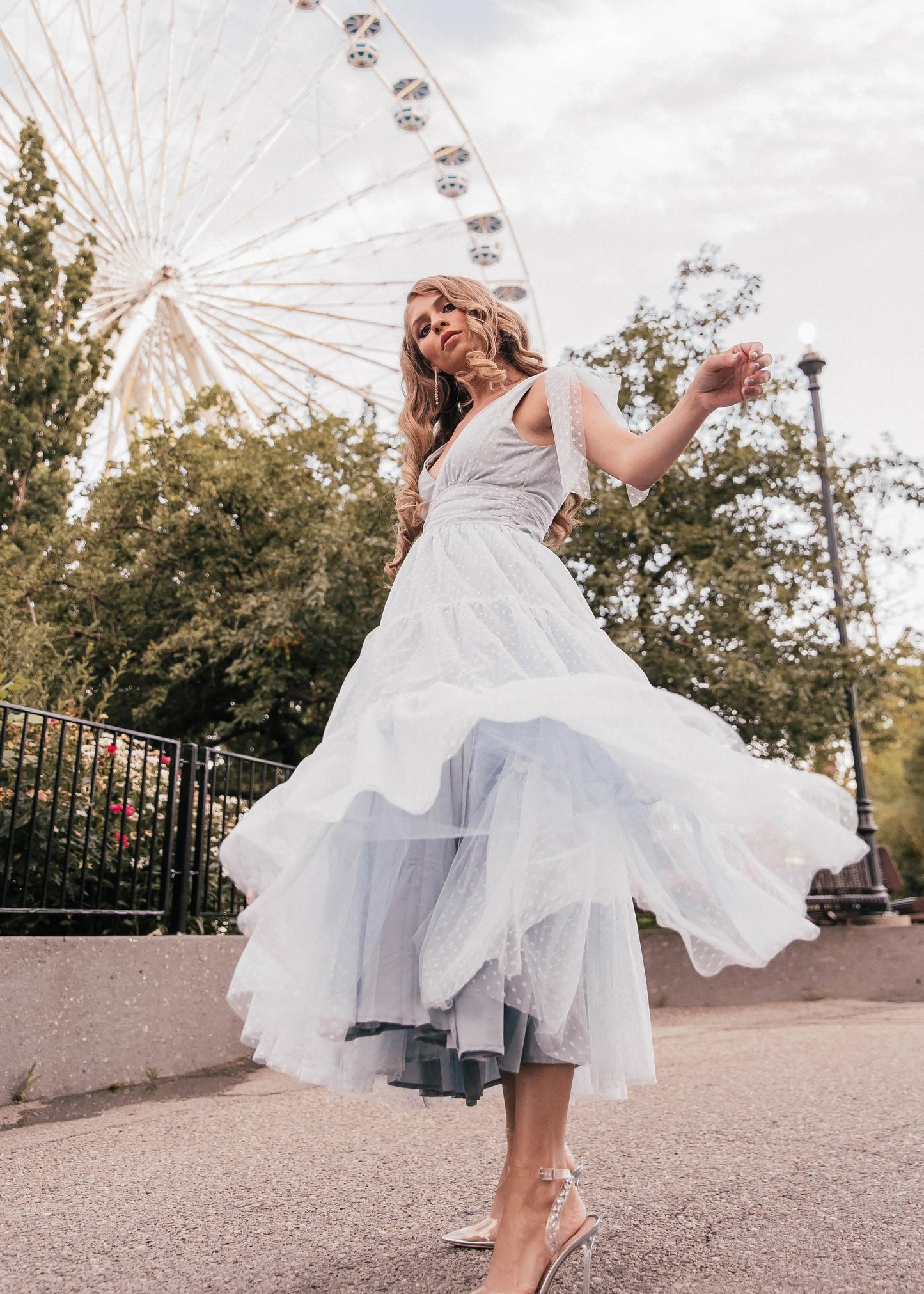 Jeanne Dress Dusty Blue