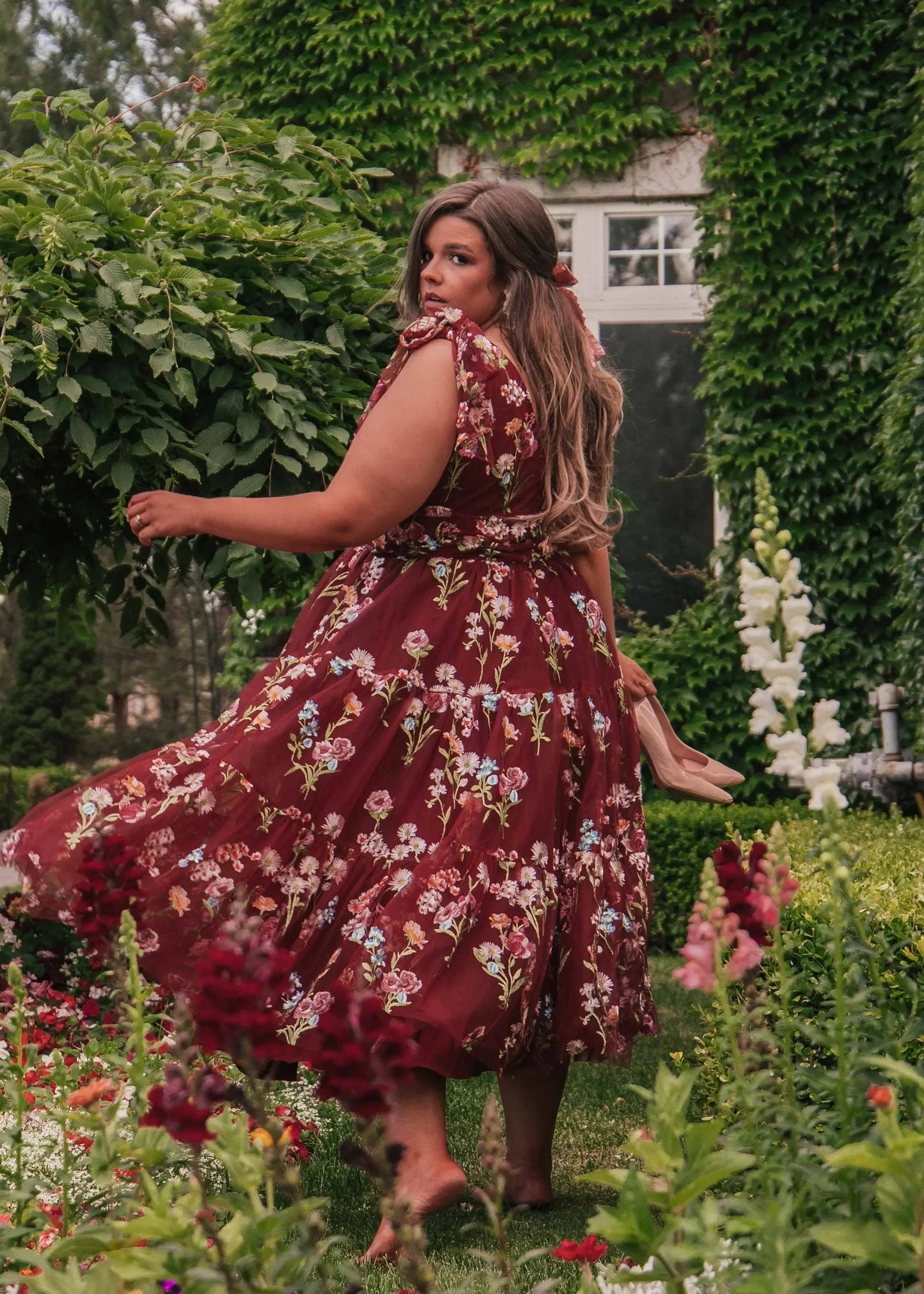 Margaret Midi Dress Red